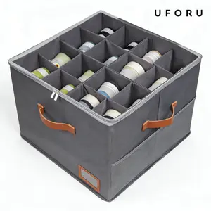 UFORU Closet Shoe Organizer, Fabric Storage Boxes with Clear Lids, Adjustable Dividers for Custom Storage, Collapsible Space-Saving Bins, Holds 8-16 Pairs - Perfect for Back-to-School Season#SummerWins#DFYD