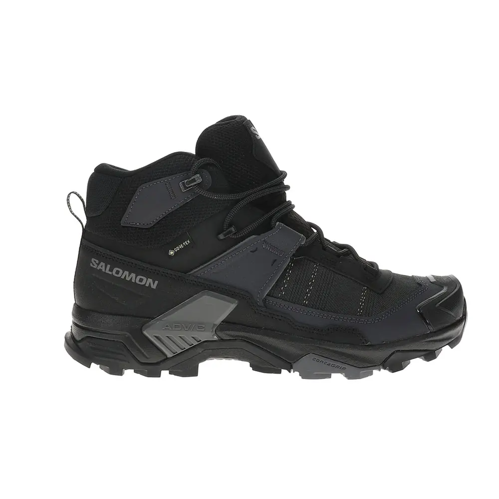 Salomon Mens X Ultra 5 Mid Gore-Tex Round Toe Hiking Hiking Sneakers Shoes - Black Salomon Mens X Ultra 5 Mid Gore-Tex Round Toe Hiking Hiking Sneakers Shoes - Black
