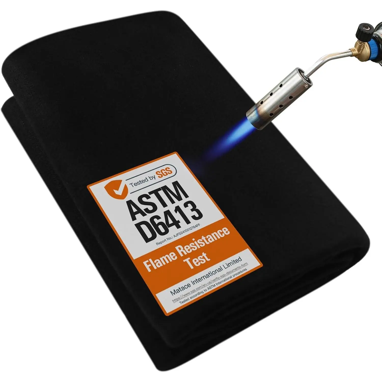40x40 Inch Large Fireproof Welding Blanket & Pad, 1/5 Inch (5mm) Thick Fire Resistant Carbon Felt Cloth, Flame Retardant Fabric with Enhanced Durability, Extended Protection Time Heat Shield for BBQ Grill Cover, HVAC Soldering