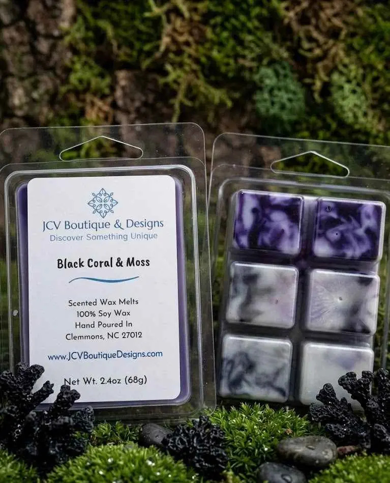 Black Coral & Moss Premium Soy Wax, Soy Wax Melts 2.4oz, 6 cubes