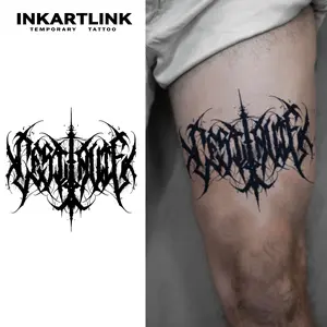 INKARTLINK Tattoo Tech, 2 Sheets Extra Large Semi Permanent Tattoo, Adult Art Design Temporary Tattoos, Lasts 1-2 Weeks, Waterproof, Realistic Look, No Adhesive, No Reflection (That's Life)