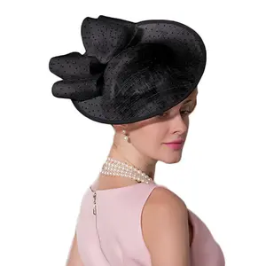 Elegant Royal Linen Pillbox Derby Fascinator Hats