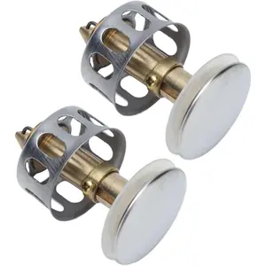 2Pcs Wash Basin Bounces Drain Filter, Push Type Bounce Core Universal Up Sink Stopper Drain Filter Sink Plugs Replacement Bath Plug,for Kitchen Bathroom Bathtub Drain