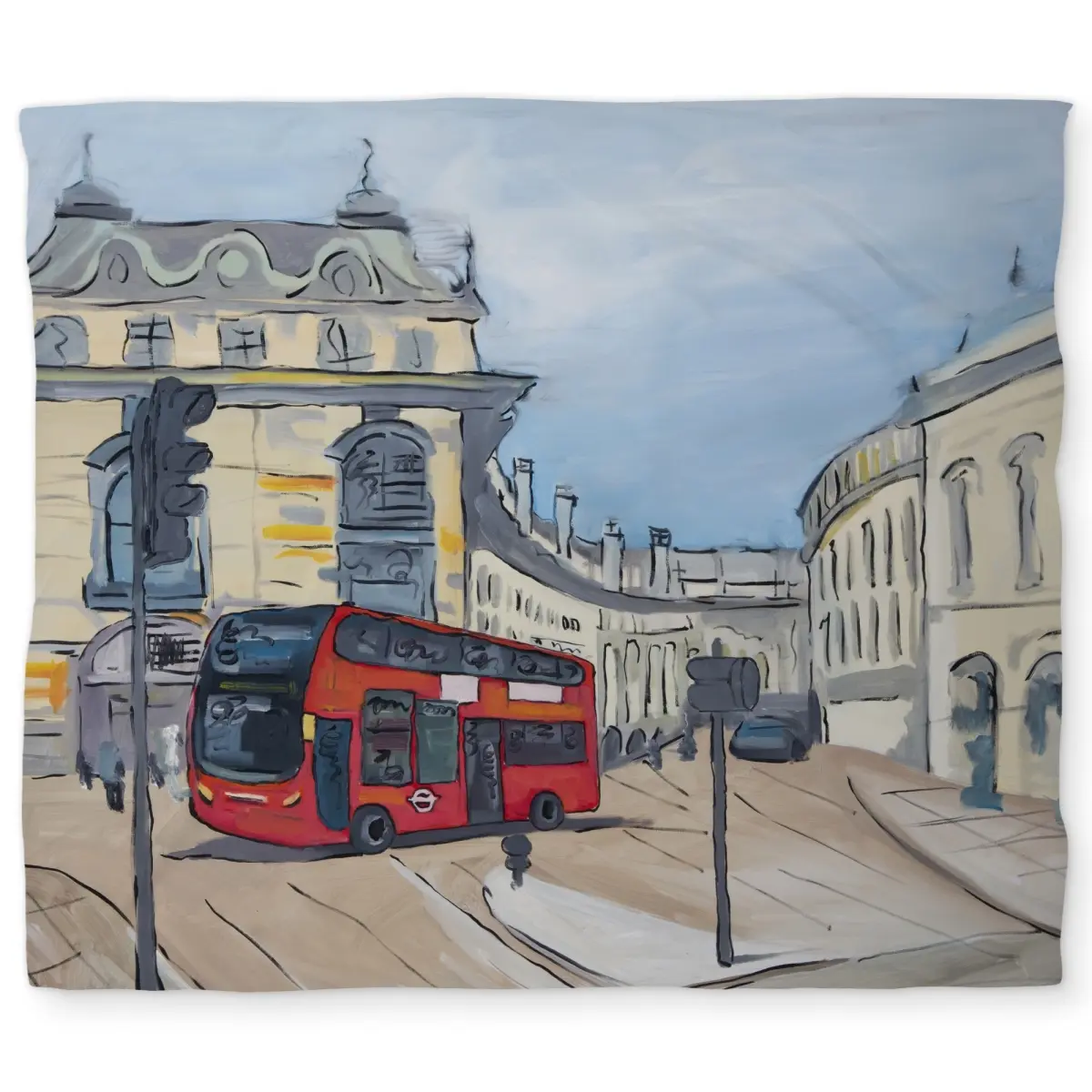 Begin Home Decor C1DCKSW0OFG03K Piccadilly Circus of London King Size Duvet Cover - Home Decor
