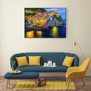Huadada Jigsaw Puzzle 1000 Pieces "Cinque Terre night view"  Homepage Innovation Creative Gift Interactive Game for Adults Educational Game