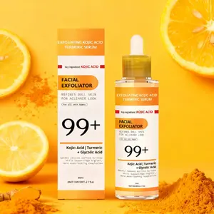 Turmeric Exfoliating Kojic Acid Glycolic Acid Serum Balm, Gentle Daily Skincare, Brightening and Soothing, Suitable for All Skin Types, Beauty Solution