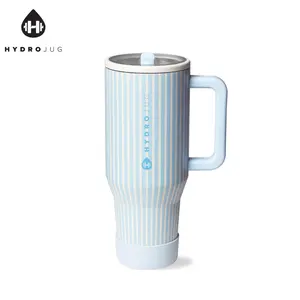 HydroJug Traveler 40oz Water Bottle Cape Cod Insulated Stainless Steel Tumbler with Handle Flip Straw Leak Resistant Reusable Gift for Women Men 40 oz Capacity BPA Free