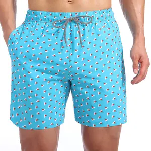 Men’s Quick Dry Swim Trunks – Lightweight Beach Shorts with Mesh Lining, Pockets & Adjustable Drawstring