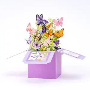 Best-selling greeting card with a premium feel—Butterfly Handwritten 3D Box for Teacher’s Day and Mother’s Day