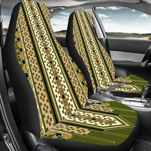 Retro Olive Green Striped Car Seat Cover, Durable Polyester Car Seat Protector, Universal Seat Protectors for Cars, Suvs, Sedans, Automotive Seat Covers