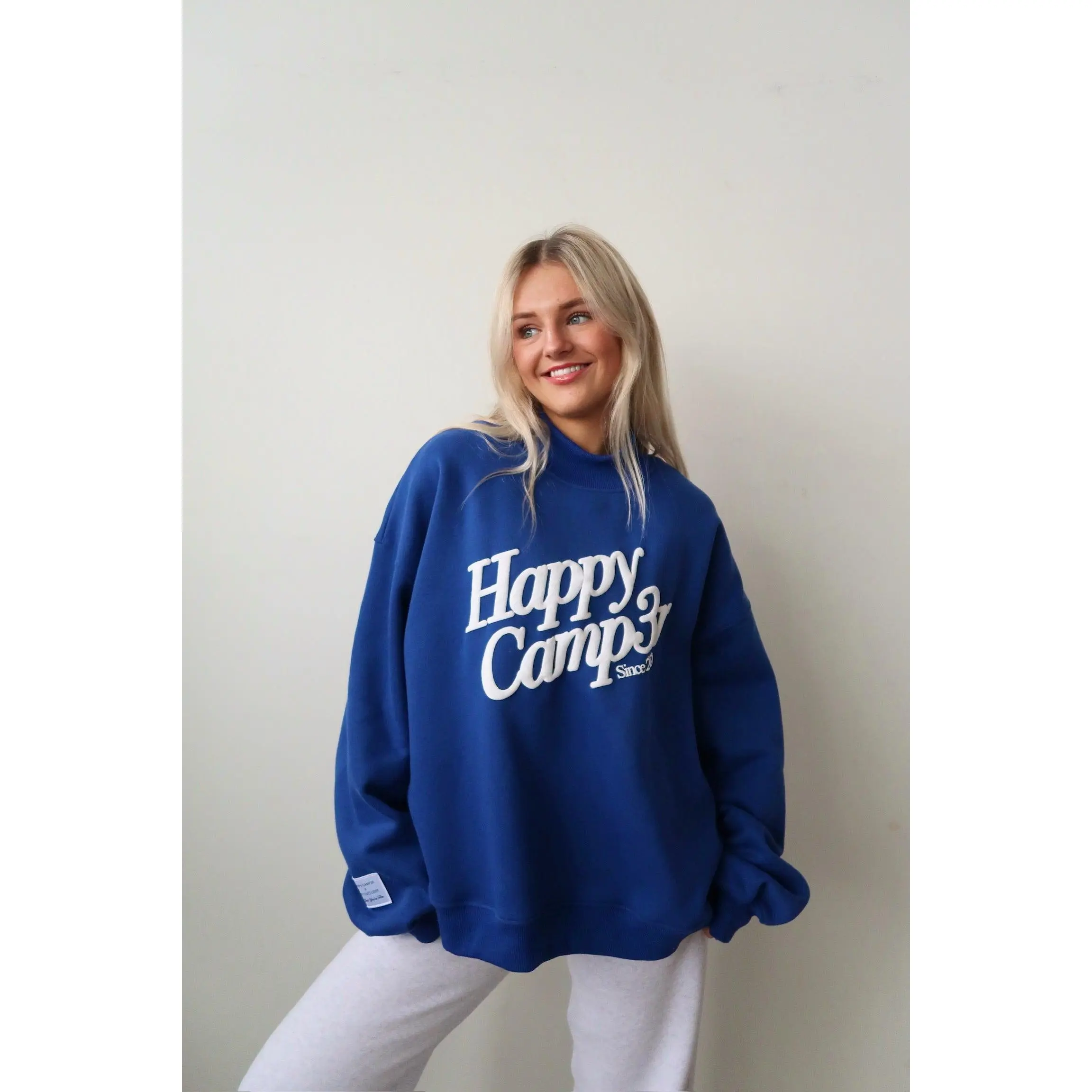 *Drift Exclusive* Happy Camp3r Royal Blue Puff Series Mockneck
