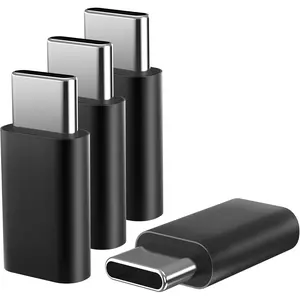 USB C Adapter(4 Pack),USB C Male to Female Adapter,Supports   and Data Transfer Extension,Compatible with MacBook TB3 Port and  Type C Devices,Black