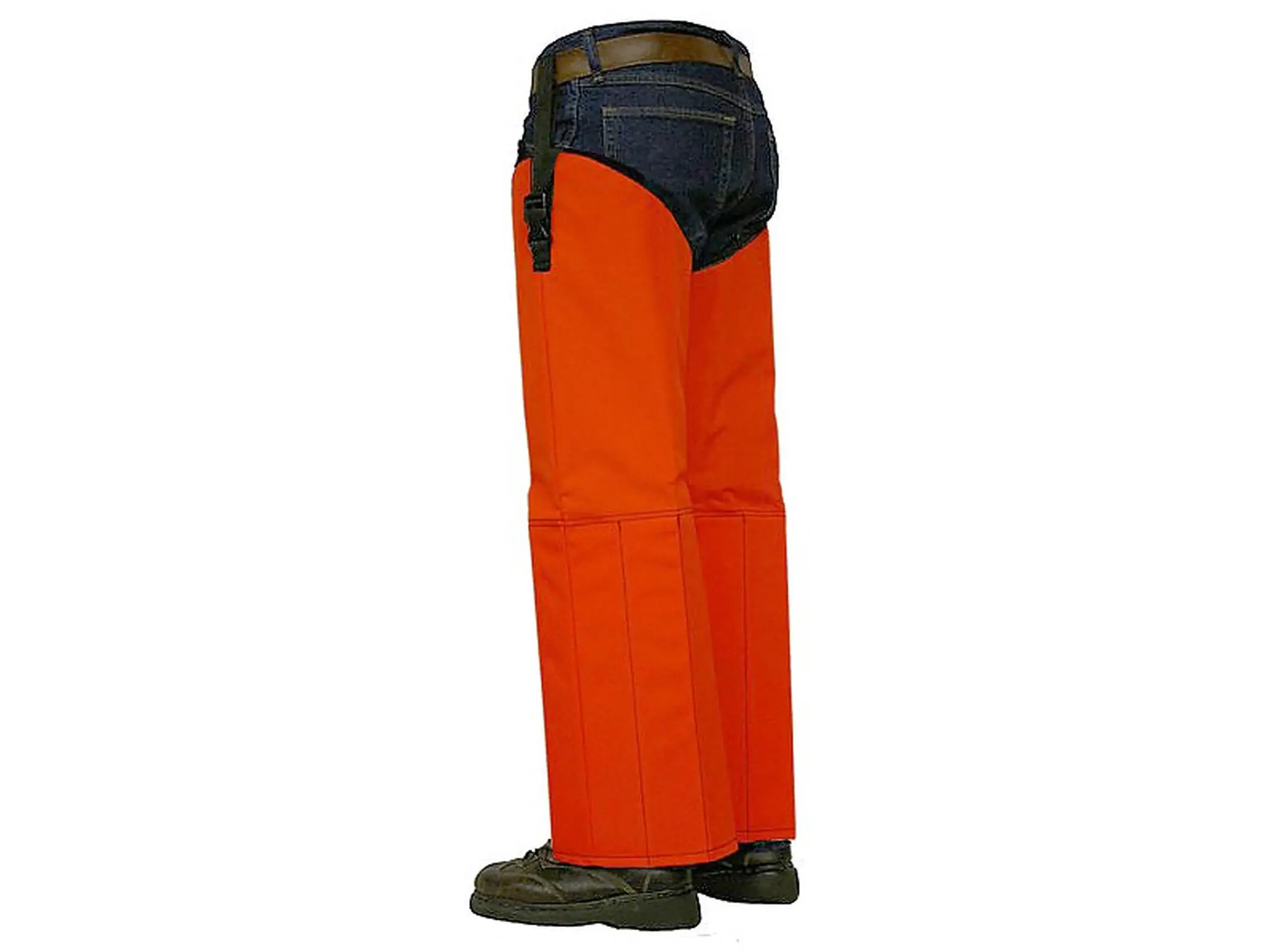 Crackshot Corporation R-3902 Snake-Proof Chap, Blaze Orange Poly Material, Regular Size, Full-Range Height Adjustment, Long Pants for Outdoor Work & Sports Use