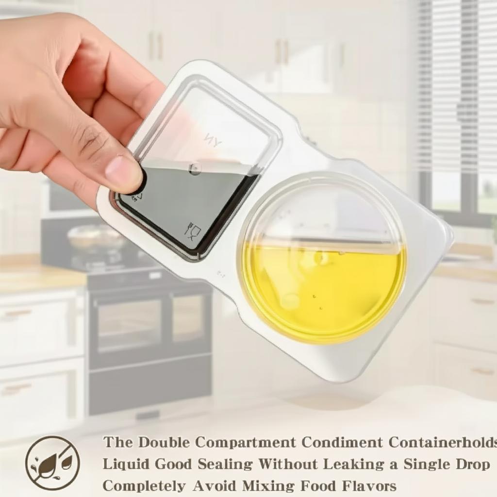 2 Compartment Snack Containers with Lids (20 Pack), Divided Trays for Kids Lunch, School, Meal Prep, Dips, Sauces, Party