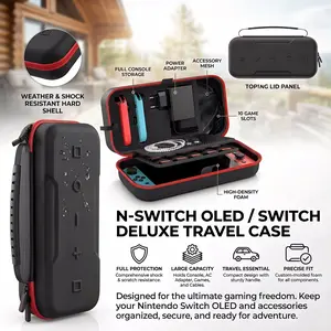 2026 Large Storage Bag for Switch Portable Carrying Protective Case Anti-Scratch Waterproof Travel Bag for N-Switch OLED