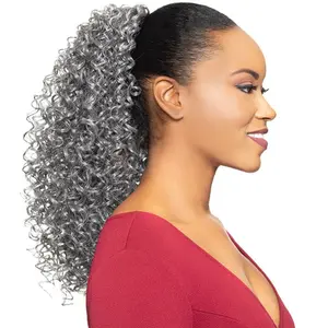 Foxy Silver Drawstring Ponytail - DS019