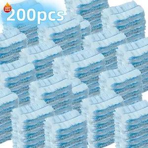 200pcs Disposable Dusters Kit with 2 Handles, Electrostatic Dust Cloths for Electronics, Furniture, Blinds, Ceiling Fans, Home Dusting Accessories