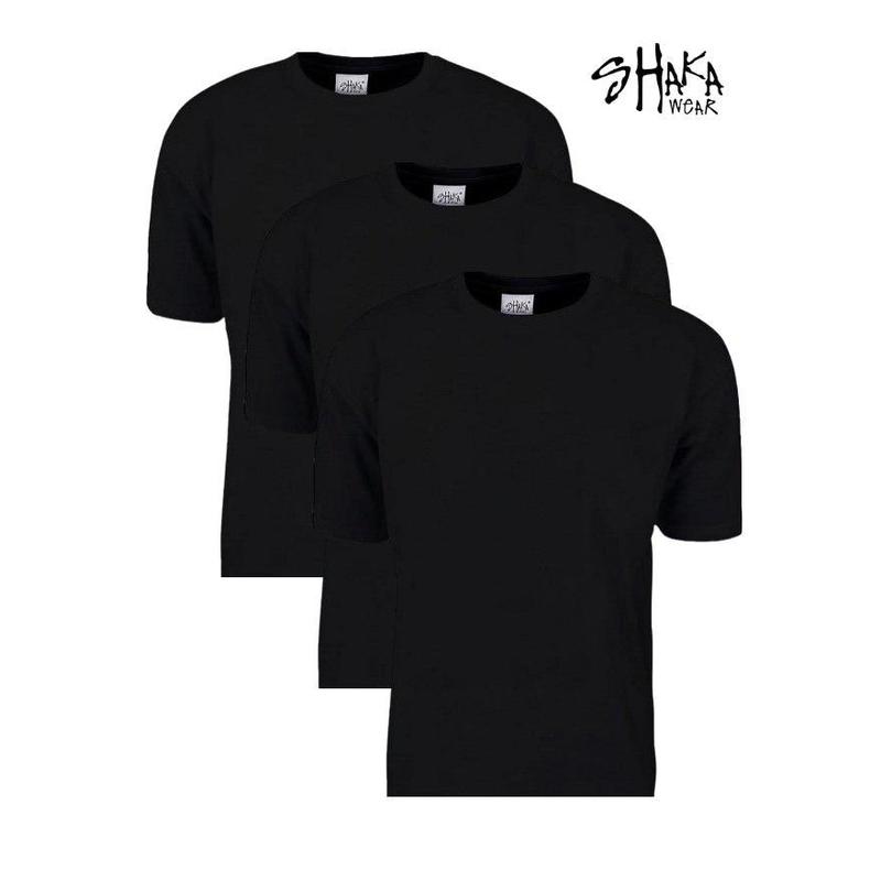3  Tees Shaka Wear Crewneck 7.5 Oz Super Max Heavyweight T-Shirt Top T-shirt Casual Man Cotton Menswear Short Sleeves