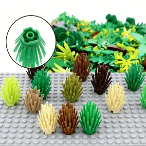30pcs 6 Color 2x2x4 Plant Prickly Bush Building Blocks Enlighten City Street View Compatible 6064 Bricks for DIY Children Toys