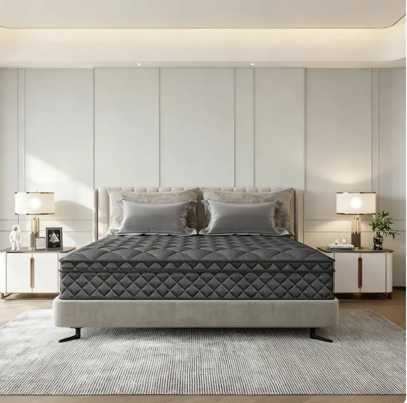 hybrid mattress,black cooling mattress,queen size mattress,medium firm mattress,pressure relief mattress,king size bed mattress,comfortable sleep mattress,full size hybrid mattress,supportive mattress for back pain,bedroom mattress,cooling sleep mattress,