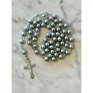 Silver Acrylic Rosary