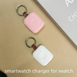 Portable Wireless Magnetic Smart Watch Charger, 1200mAh Keychain Travel Accessories, Compact Slim Watch Power Bank for Apple Watch Series, Wearable, Electronic Gadgets