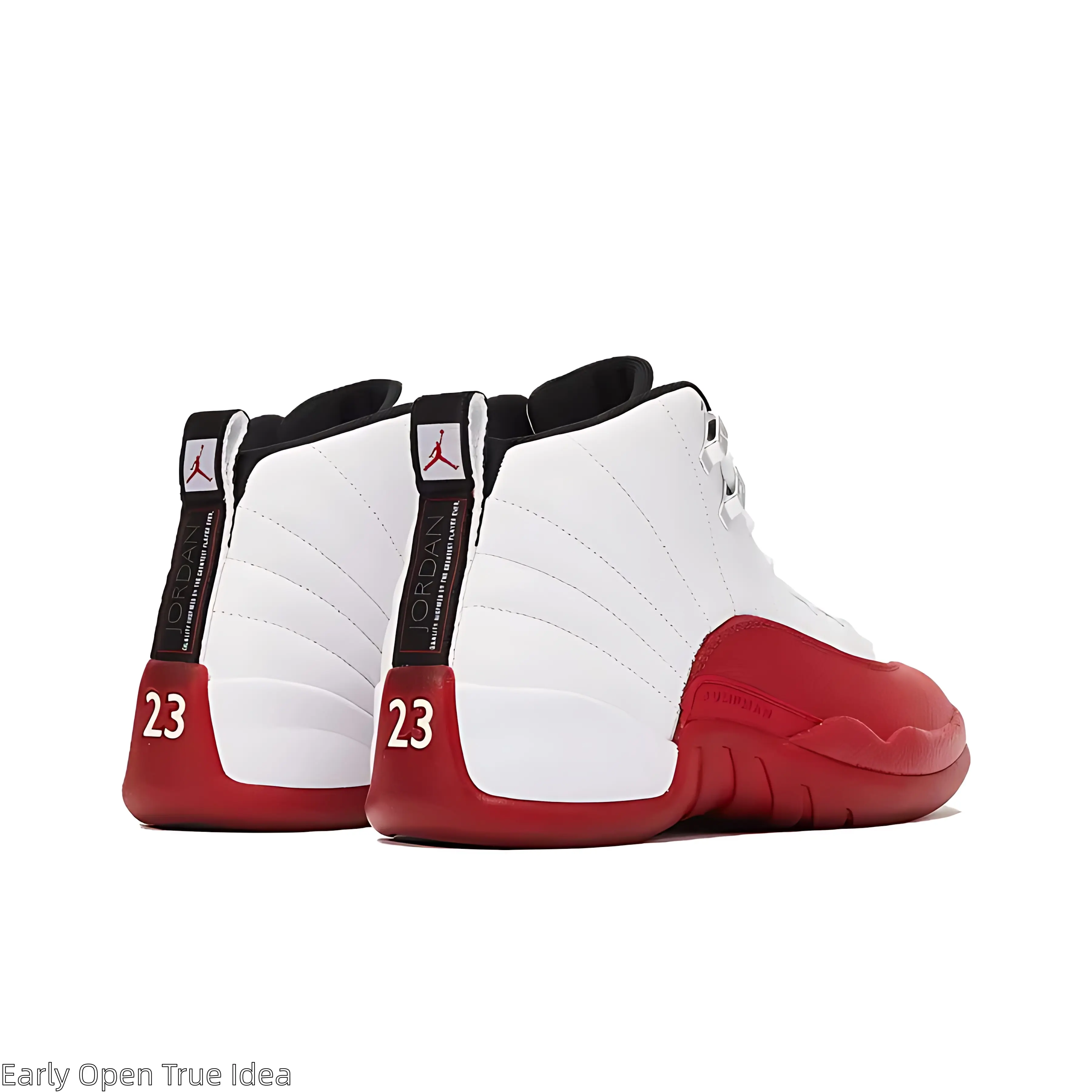 Textured Full Grain Leather White Red Unisex Vintage High Top Sneakers Brand New Sealed with Original Shoe Box Non-Slip Red Rubber Outsole Outdoor Basketball Shoes for All Day Casual Wear