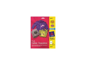 Avery 3279 Dark T-Shirt Transfers, Matte, 8-1/2" x 11", 5 Labels (3279)