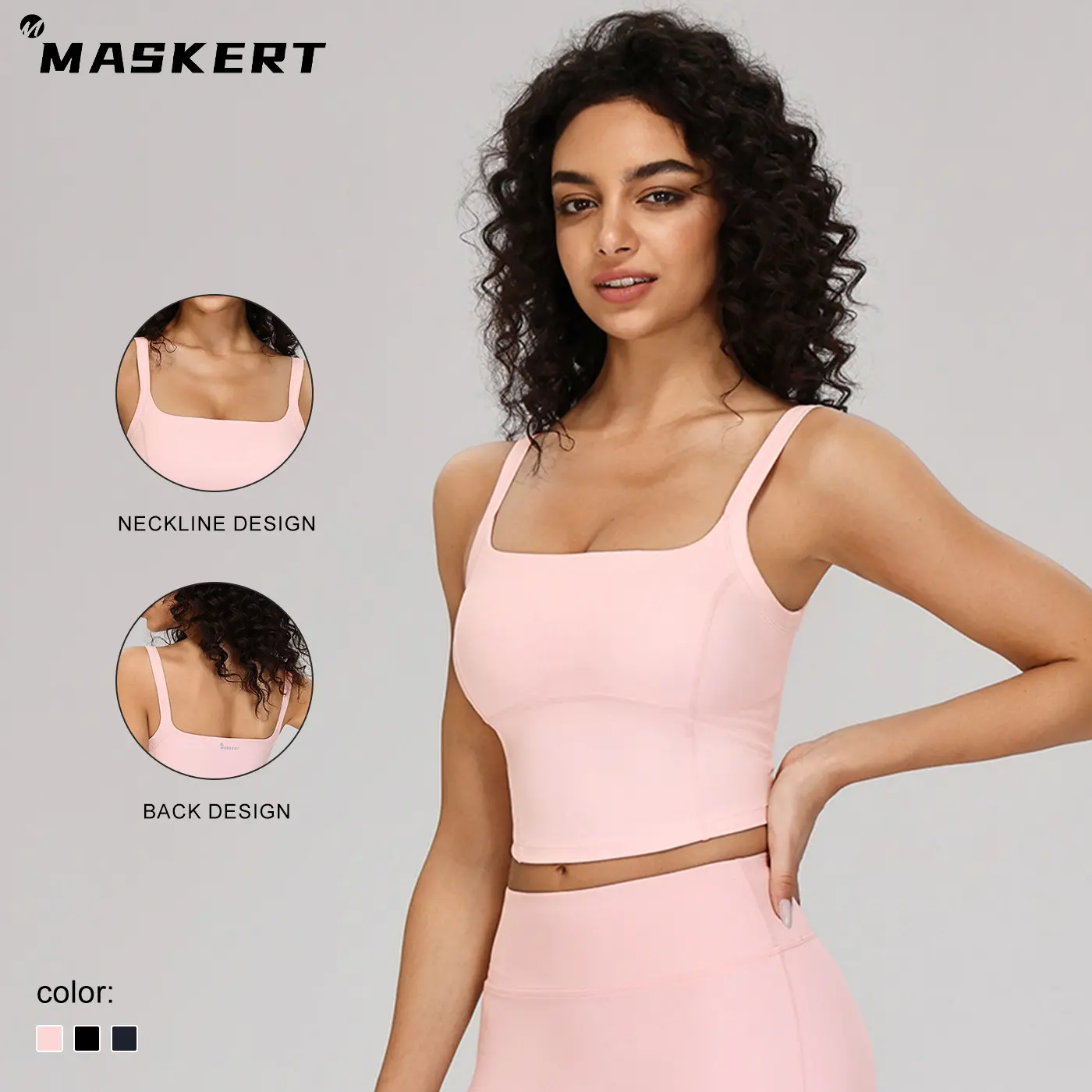 MASKERT Women's Solid Color Tank Tops High Performance Activewear - High Stretch, Tummy Slimming, Breathable Sleeveless Gym Tee, Gymswear Tops for Women for Yoga, Gym summerwins Yoga Sportswear Fitness Gymwear tiktokshopbacktoschool