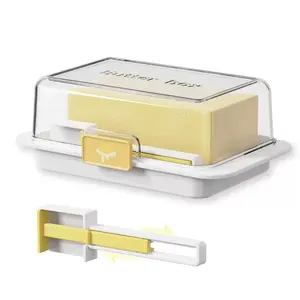Butter Box with Cutter - Airtight Butter Keeper Container with Slicer for Easy Storage and Portion Control, BPA-Free Plastic, Holds Standard Butter Stick