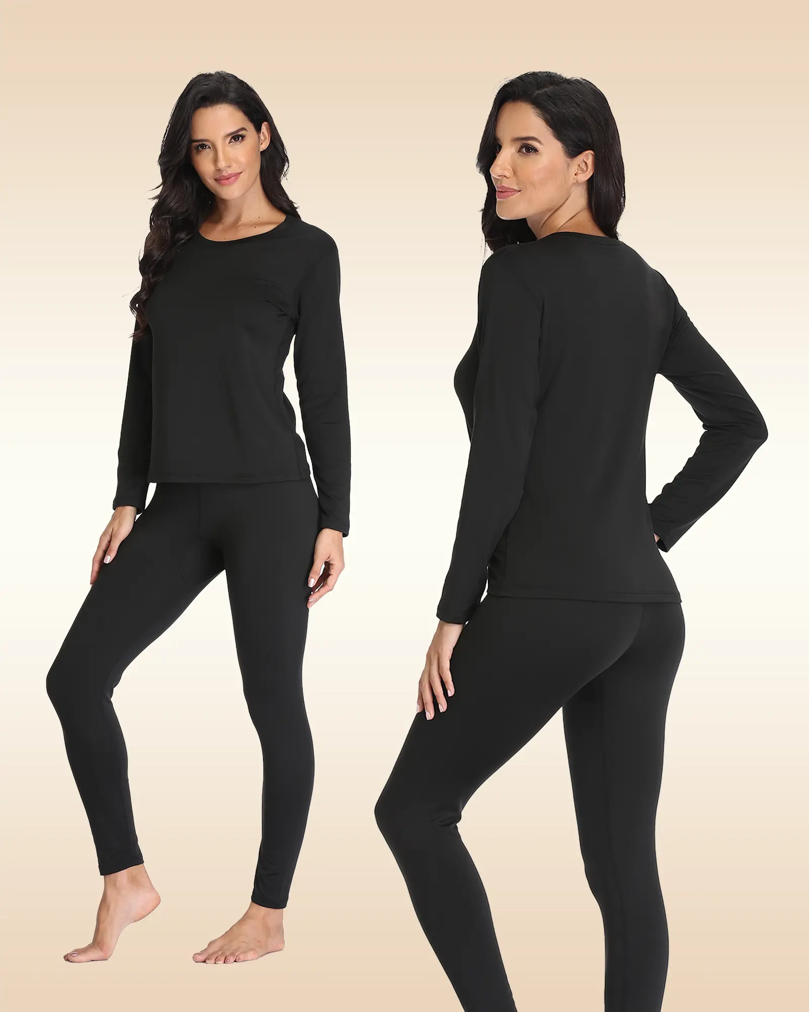 Men's 2-Pack Fleece Thermal Underwear Set - Essential, Comfortable, Basic, Slim-Fit, Non-Bulky, Double Heat Retention, Versatile Fall Winter Commute Loungewear Ideal for Ski Base Layer, Daily Wear, Clothes