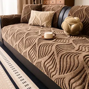 Plush Sofa Cushion Cover, Pet-Friendly Washable Protector, Soft Sofa Protector, Universal All-Season Use, Office Bedroom Living Room Decor