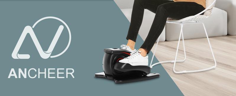 ANCHEER Under Desk Elliptical, Electric Seated Pedal Exerciser, Quiet & Compact Mini Elliptical Trainer with Display Monitor and Remote Control, Home Office Leg Exercise Equipment for Seniors Adults