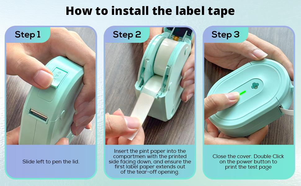 N12 Label Maker Machine with Tape, Portable Thermal Label Printer, Mini Labeler Wireless Bluetooth Label Makers for Home Office Kids Items