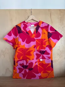 Mango Tango Nursing Scrub Top - Unisex V Neck Scrub Top – Medical Uniform Shirt & Comfortable Healthcare Workwear
