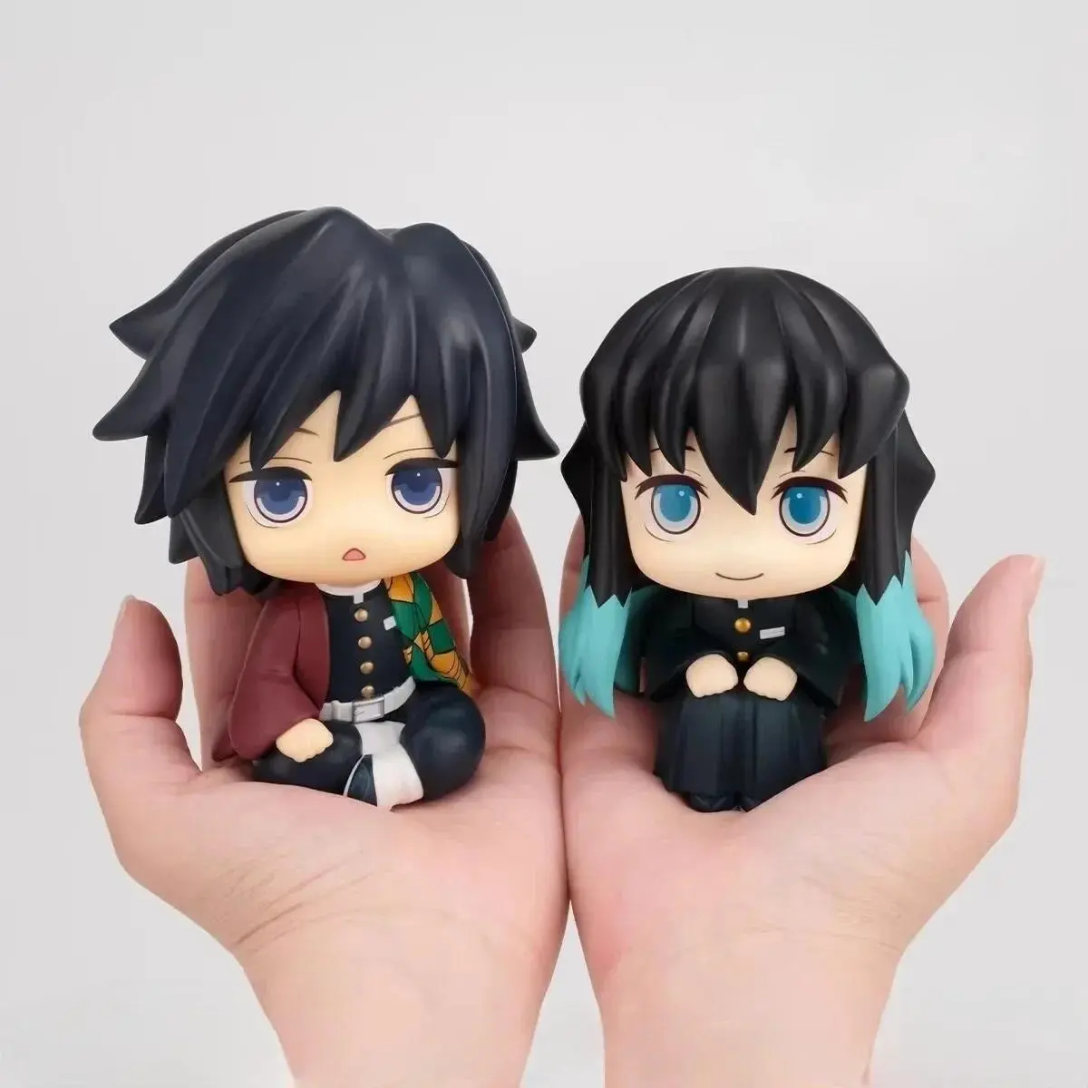 10cm Demon Slayer Collectible Figurines - Kawaii Iguro Obanai, Tokitou Muichirou Anime Figures, Action Model Toys for Boys