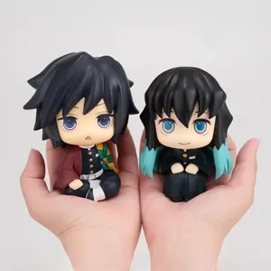 10CM Kawaii Demon Slayer Anime Figures Iguro Obanai Tokitou Muichirou Kawaii Action Collectible Model Figures Toys For Boys