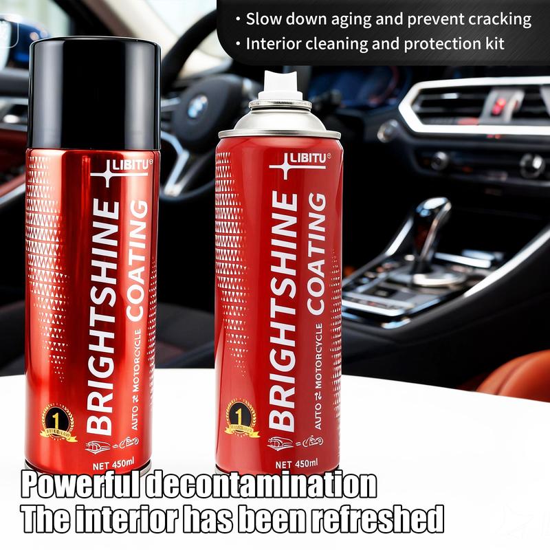 LIBITU Car Interior Protectant Spray 450ML Ultra-Protect Dashboard Wax Restore Shine Brazilian Carnauba Formula Waterproof Shield