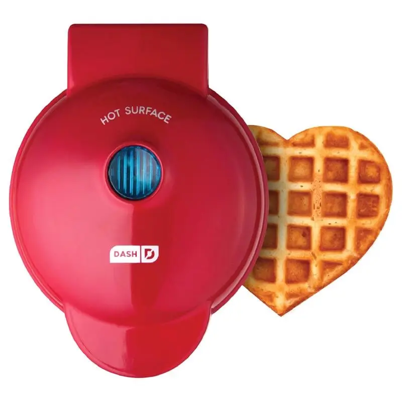 Dash 6087154 350W Red Aluminum Waffle Maker