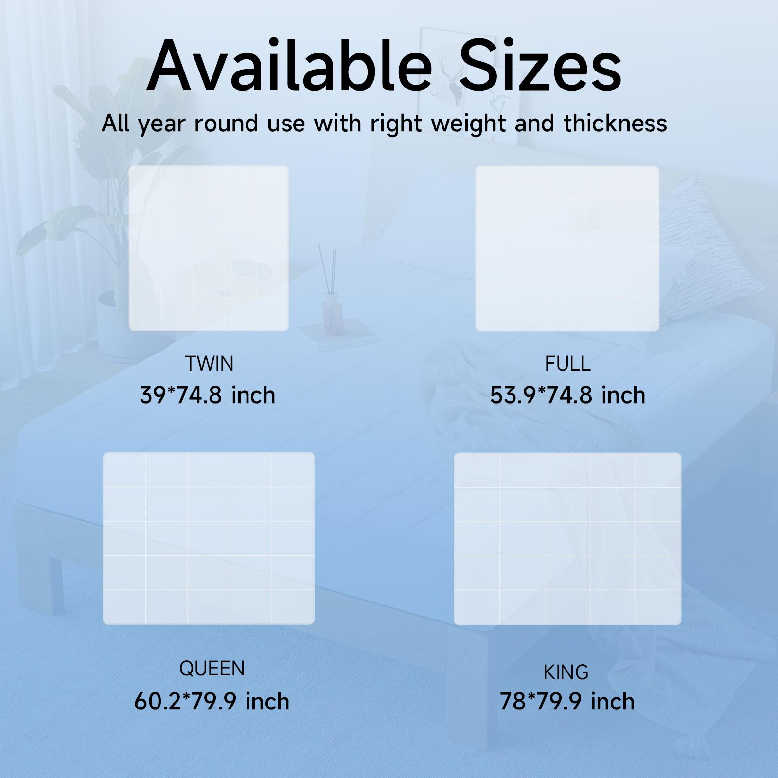 VIZIM Quilted Waterproof Mattress Protector, Fitted Mattress Pad Topper with 16 Inch Deep Pocket, Twin Full Queen King Size, Anti-Dust Mite & Breathable Bedding Cover, Machine Washable