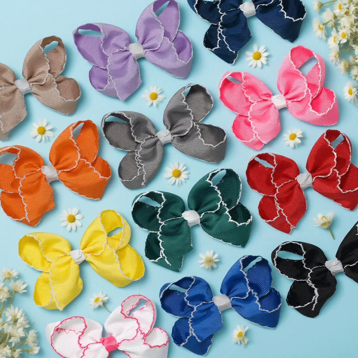 JoyBowie 12 pieces colorful bubble lace bow hairpins, girls' hair accessories, 3 styles to choose from, daily street party fashion hairpins.