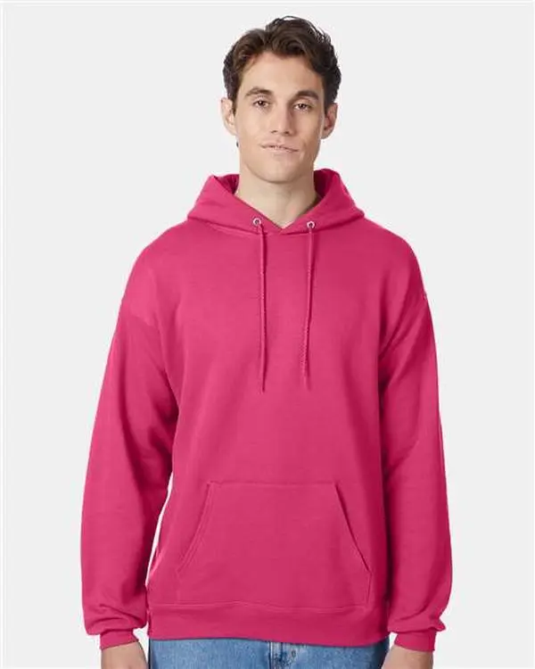 Custom Embroidered - Hanes - Unisex EcoSmart® Hooded Sweatshirt - Wow Pink - P170