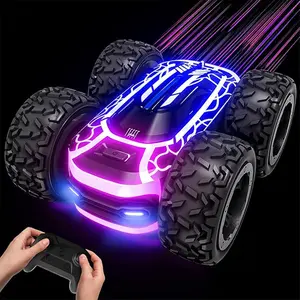 Remote Control Car with Lights for Boys. 360°Rotating Double Sided RC Car Toys Black