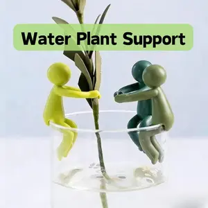 Plant Growth Companion for Desk Decoration, Stabilizing Small Figure for Hydroponic Plants, Unique Plant Support for Your Office, Water Plant Support, Indoor Planting