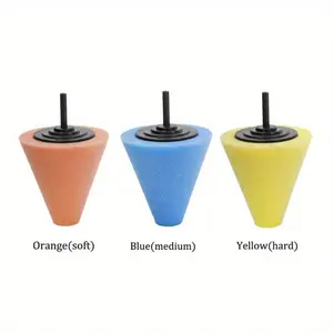 Auto Wheel Polishing Sponge Used for Electric Drill 3inch/ 4inch Burnishing Ball Polishing Cone Car Hub Buffing Sponge