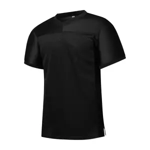 Mens Blank Football Jersey Mesh Athletic Football Shirt Practice Sports Uniform