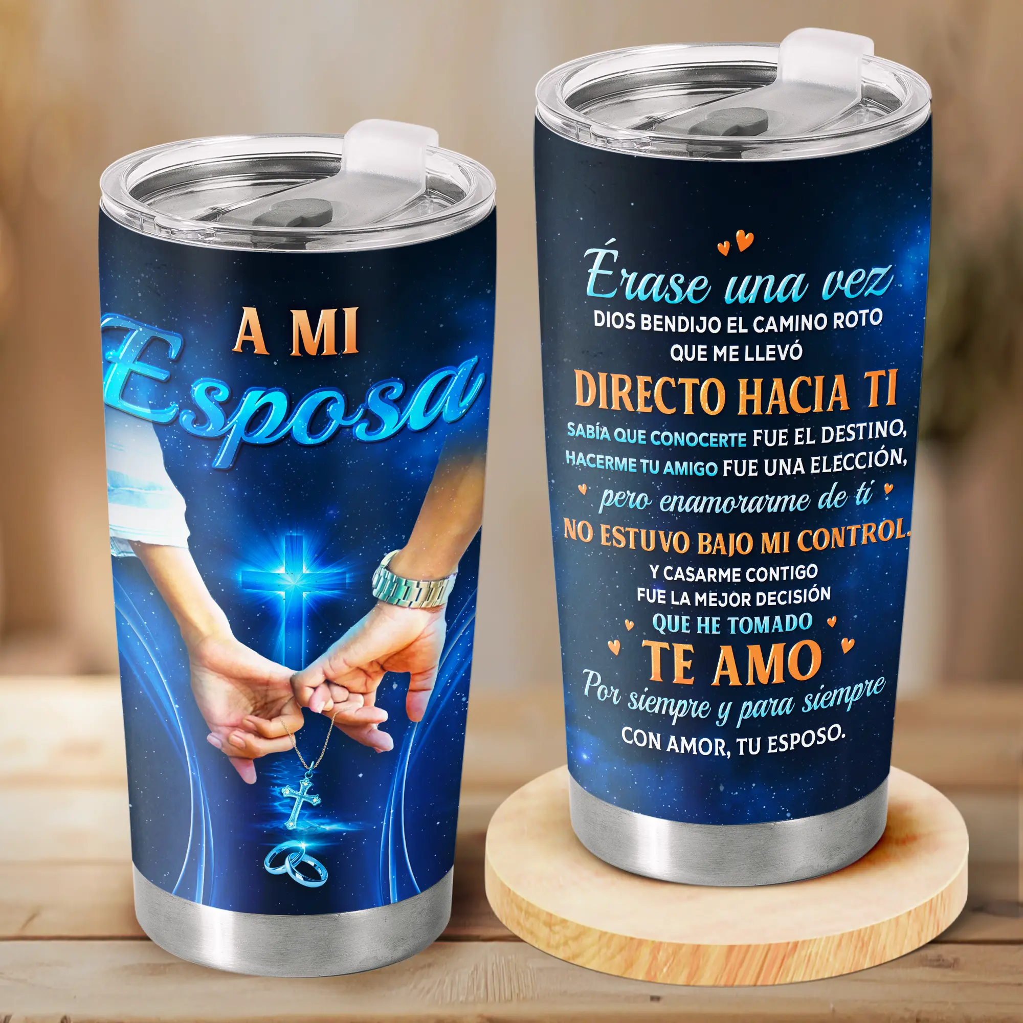 SMS - Vaso Térmico “Para Mi Esposa” de 20 oz - Regalo Cristiano de Aniversario o Cumpleaños para Esposa, Taza de Café Religiosa de Amor, Regalo para Ella en el Día de la Madre