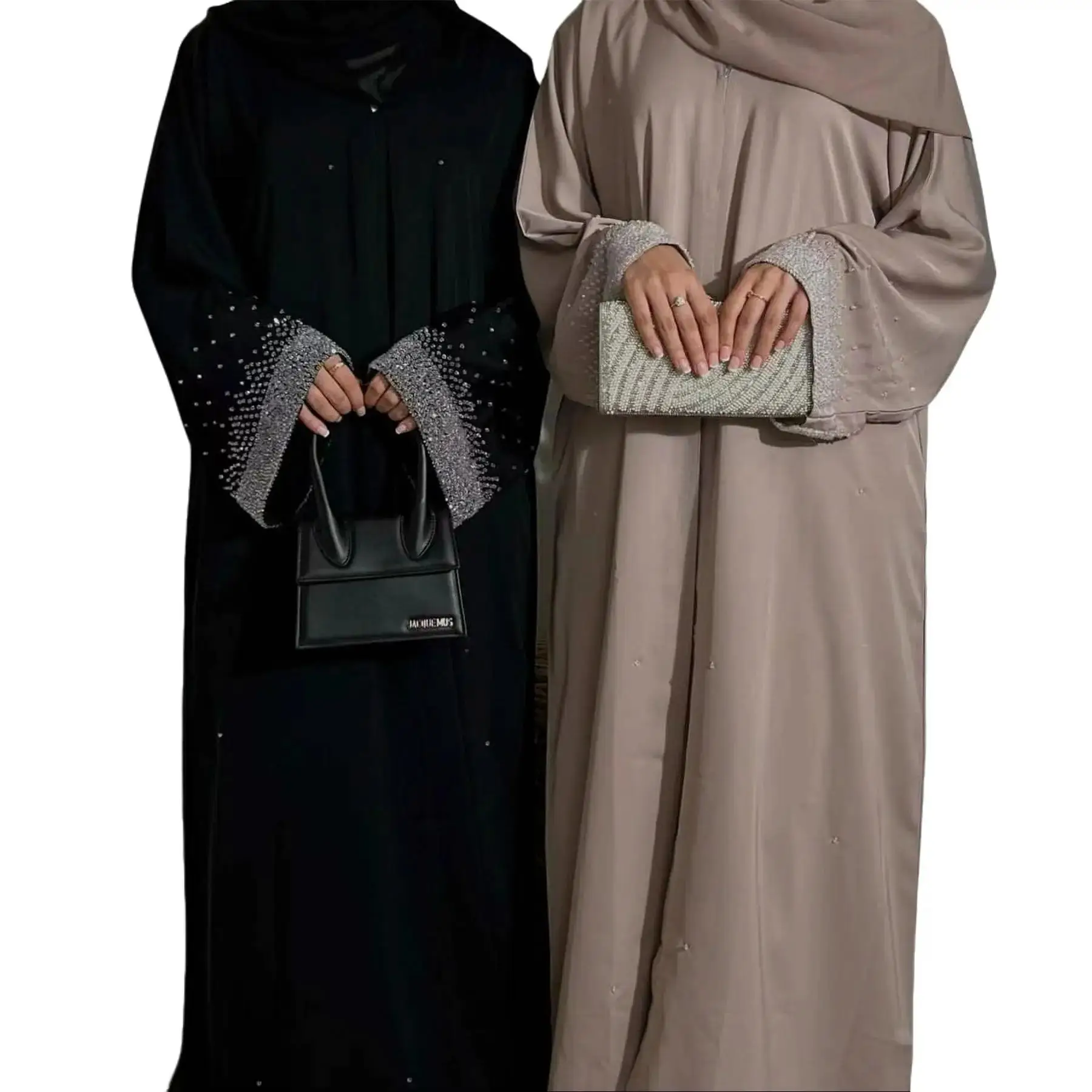 Hot Stamping Cardigan Dress Abaya - Versatile Outfit for Various Occasions Shimmering Starlight Abaya Cape
