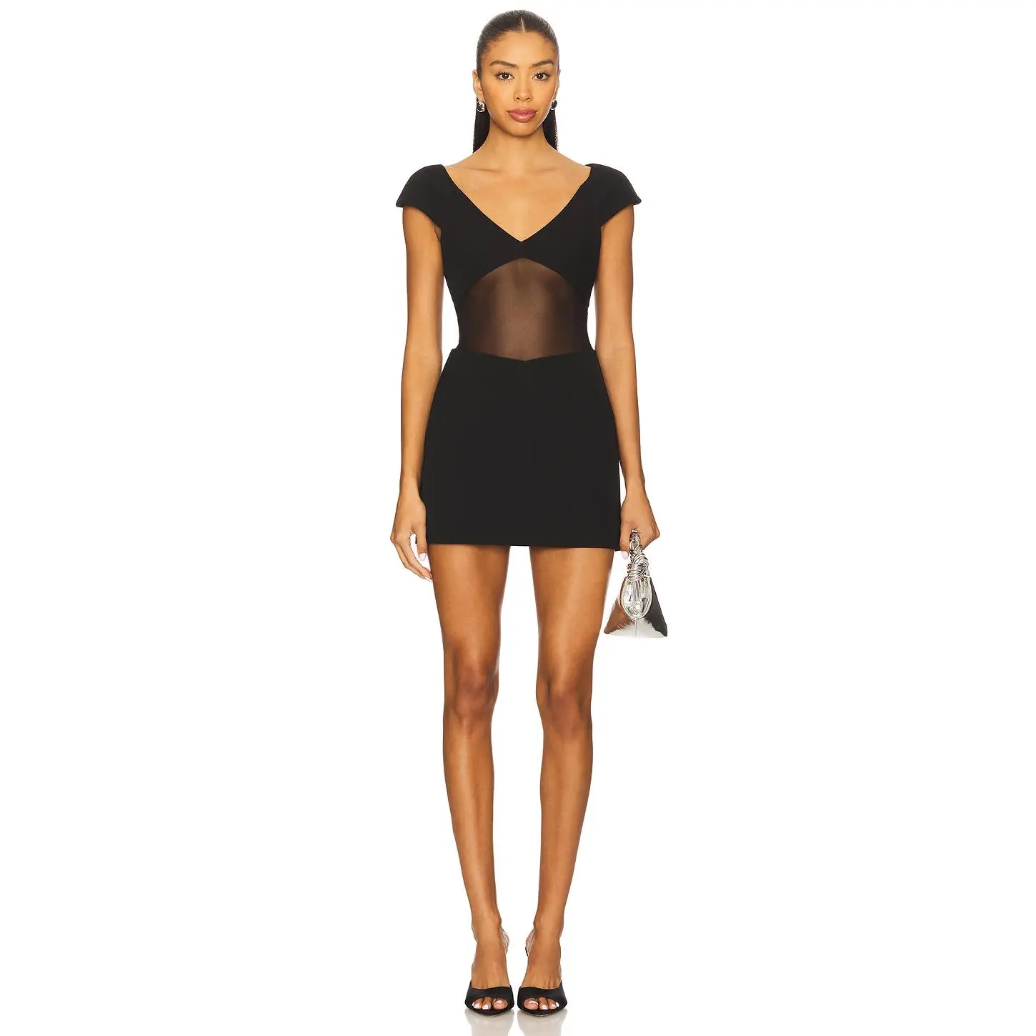 misha black dress Alyson Mini Dress