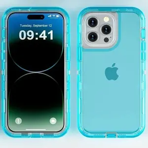 3-in-1 Three Layers Bumper Protect Heavy Duty Shockproof Case Cover For iPhone 17 Air 16e 15 14 13 12 11 Pro Max XS XR 8 7 Plus